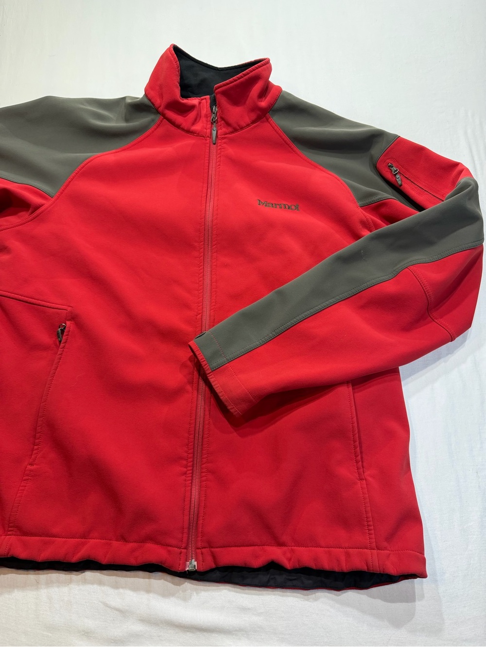 Marmot Gravity 80190 Men’s Softshell Jacket Red Gray M1 Fleece Lined45